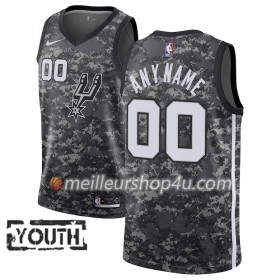 Maillot Basket Enfant San Antonio Spurs Personnalisé 2018-19 Nike City Edition Noir Swingman